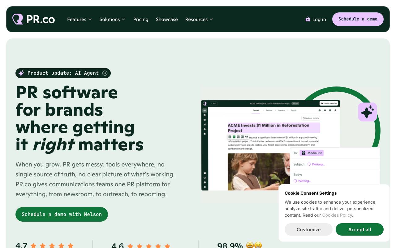 Pr.co website preview