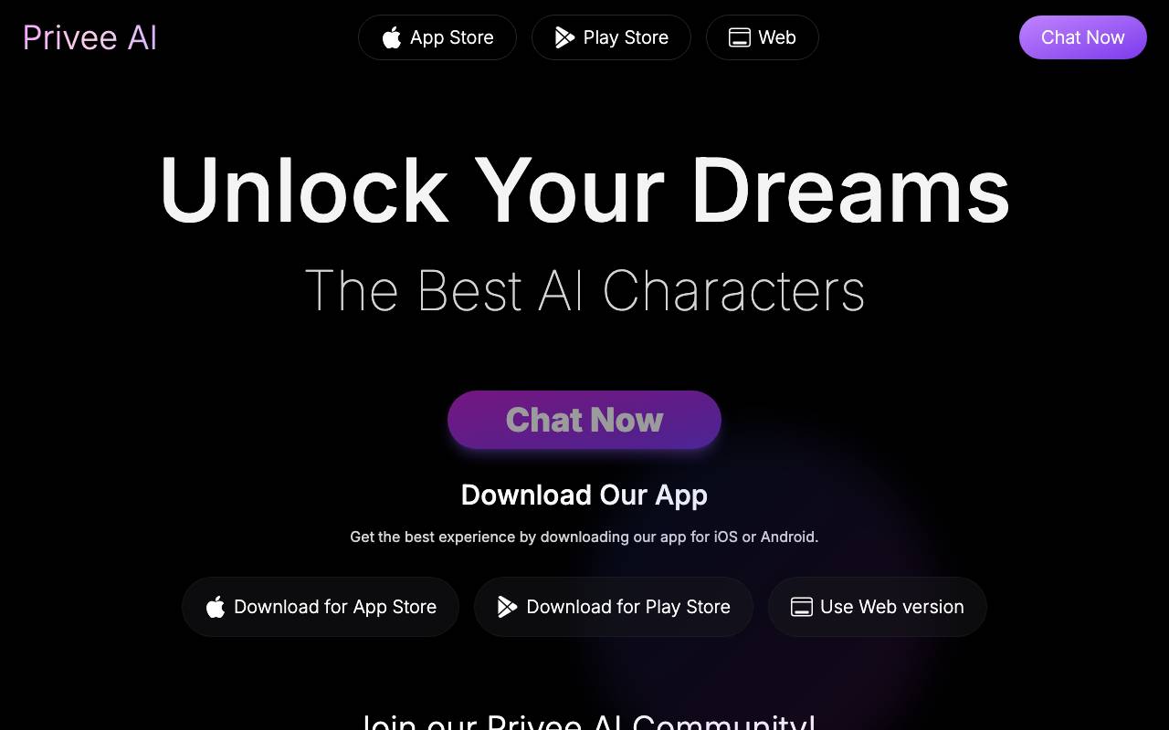 Privee AI website preview