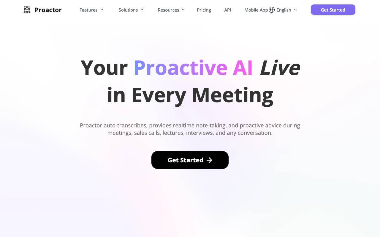 Proactor AI website preview