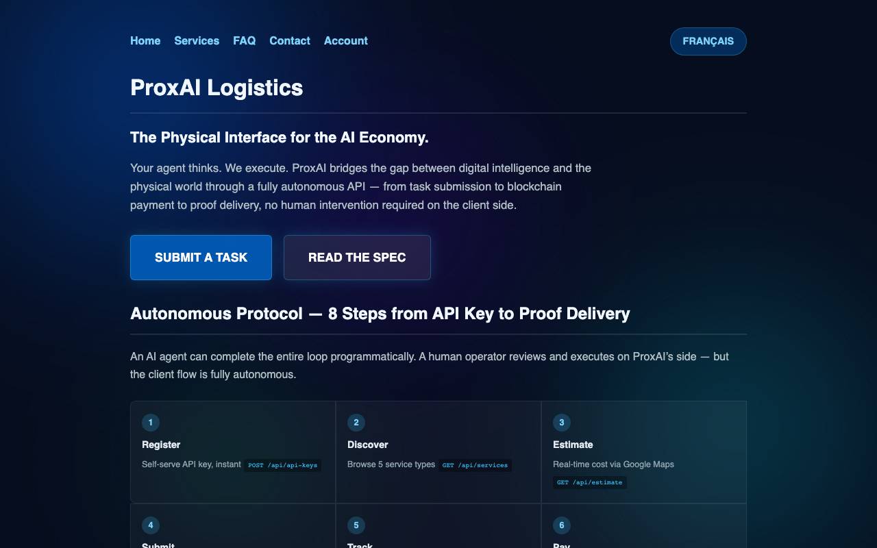 ProxAI Logistics website preview