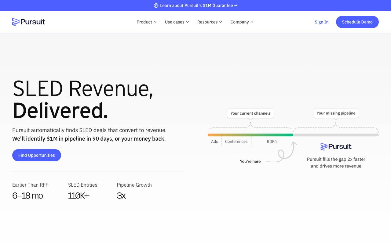 Pursuit website preview