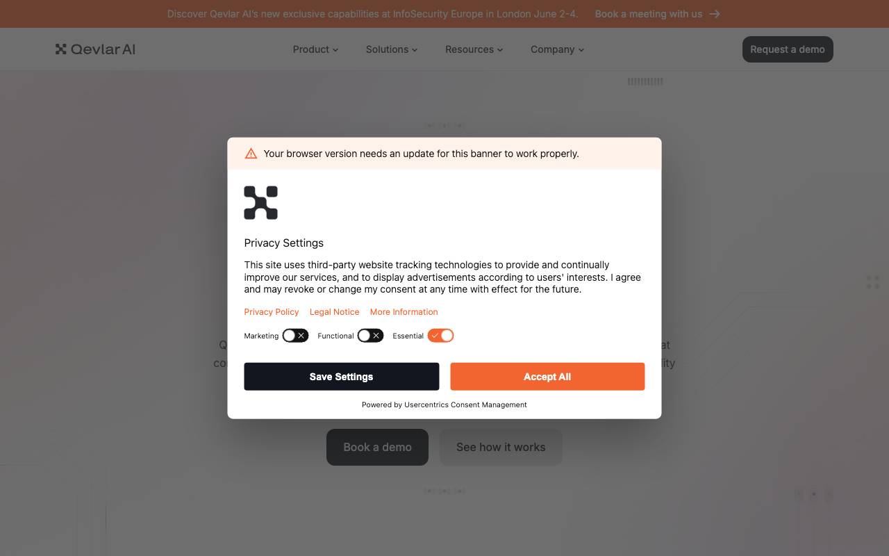 Qevlar AI website preview