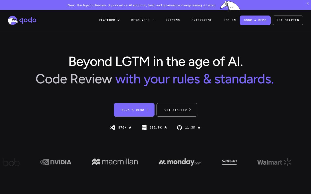 Qodo website preview