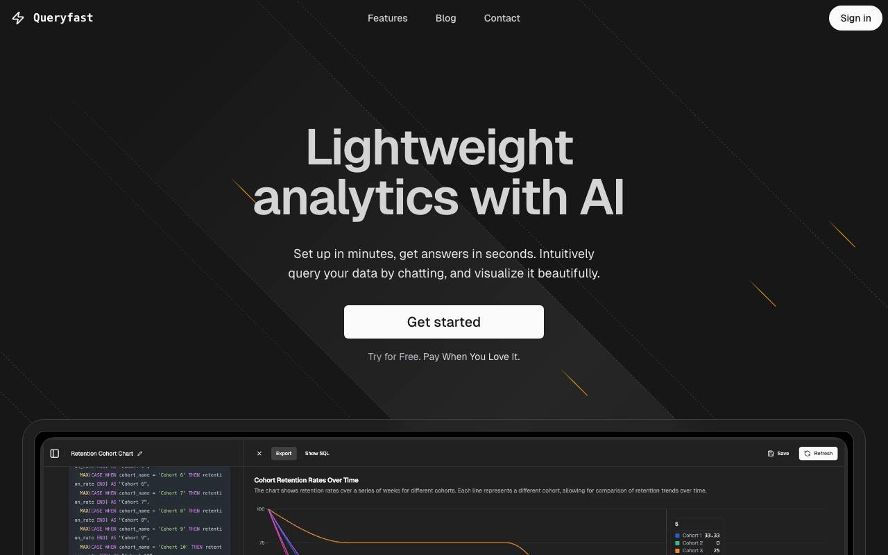 Query Fast website preview