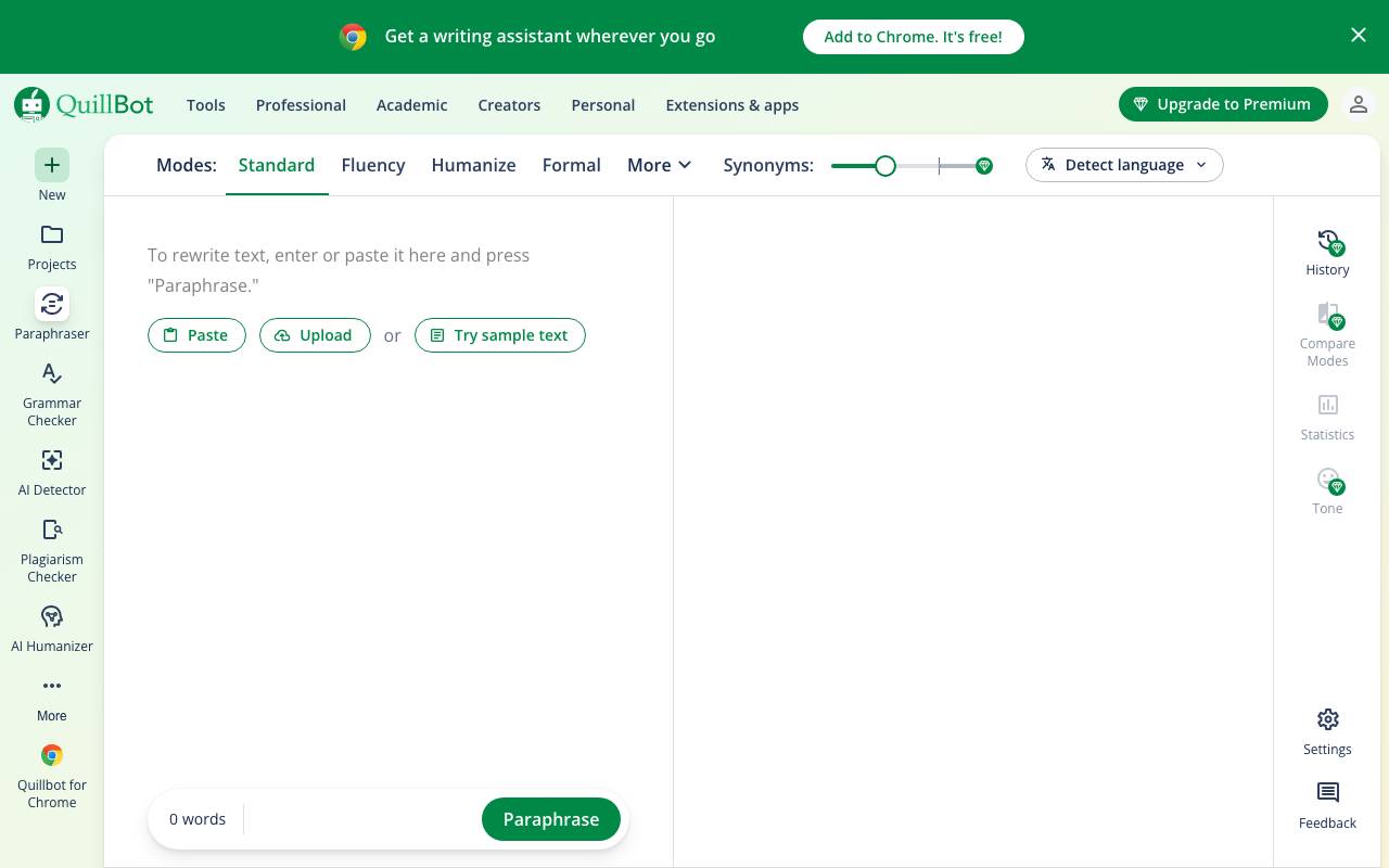 QuillBot website preview