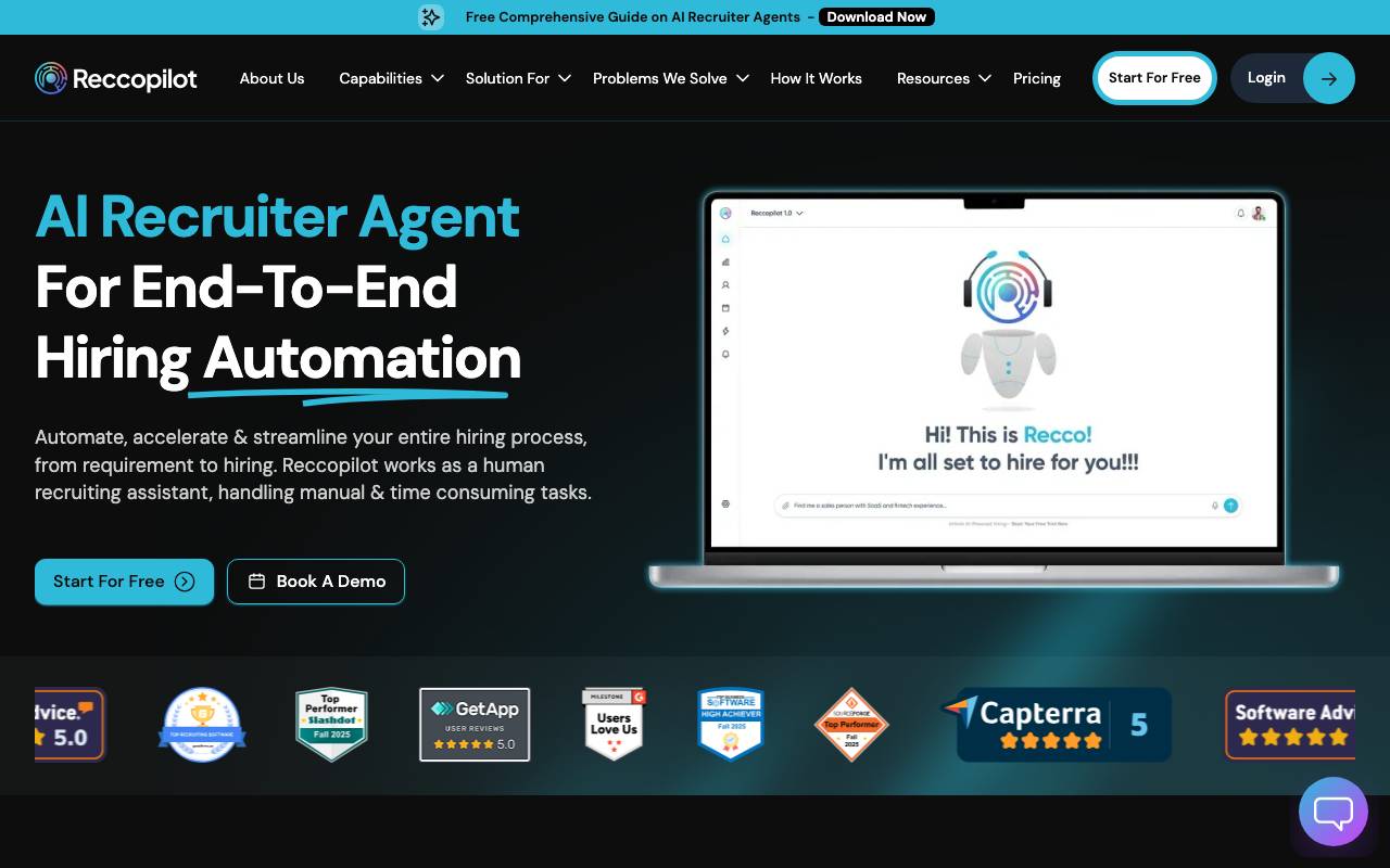 Reccopilot website preview