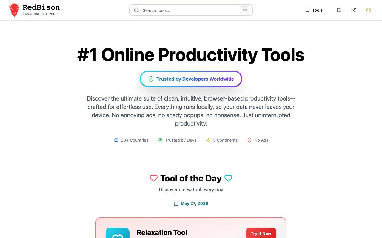 RedBison website preview
