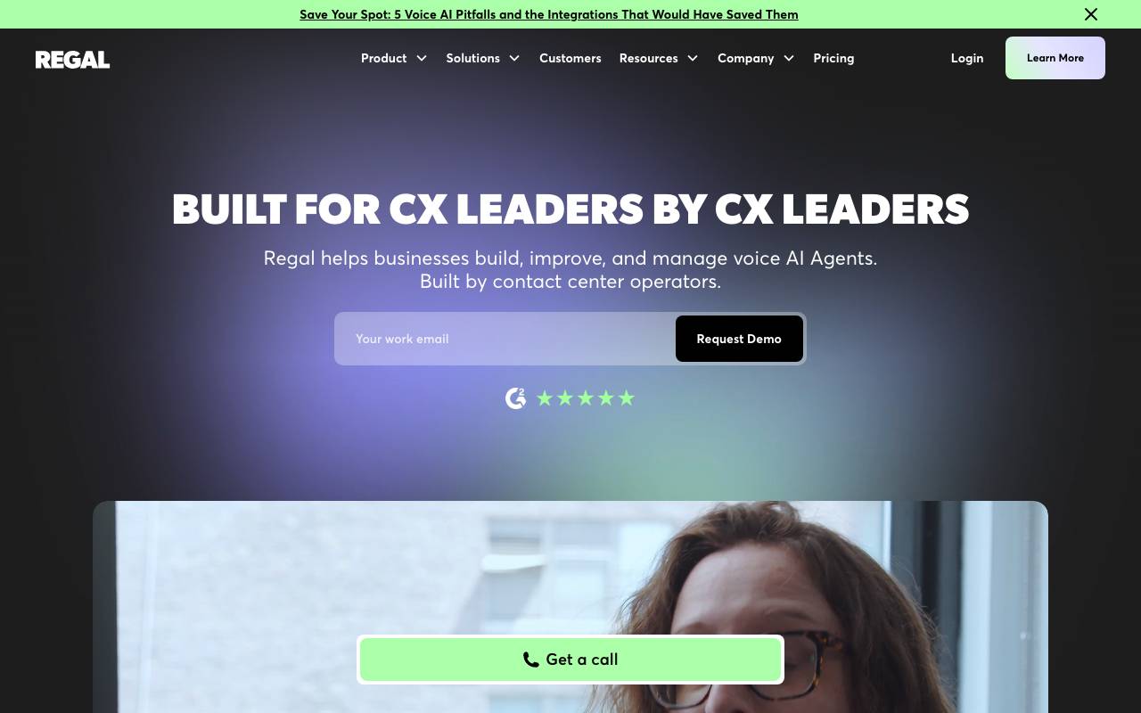 Regal AI Phone Agent website preview