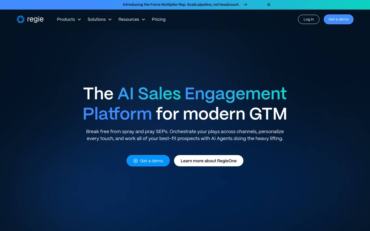 RegieAI website preview