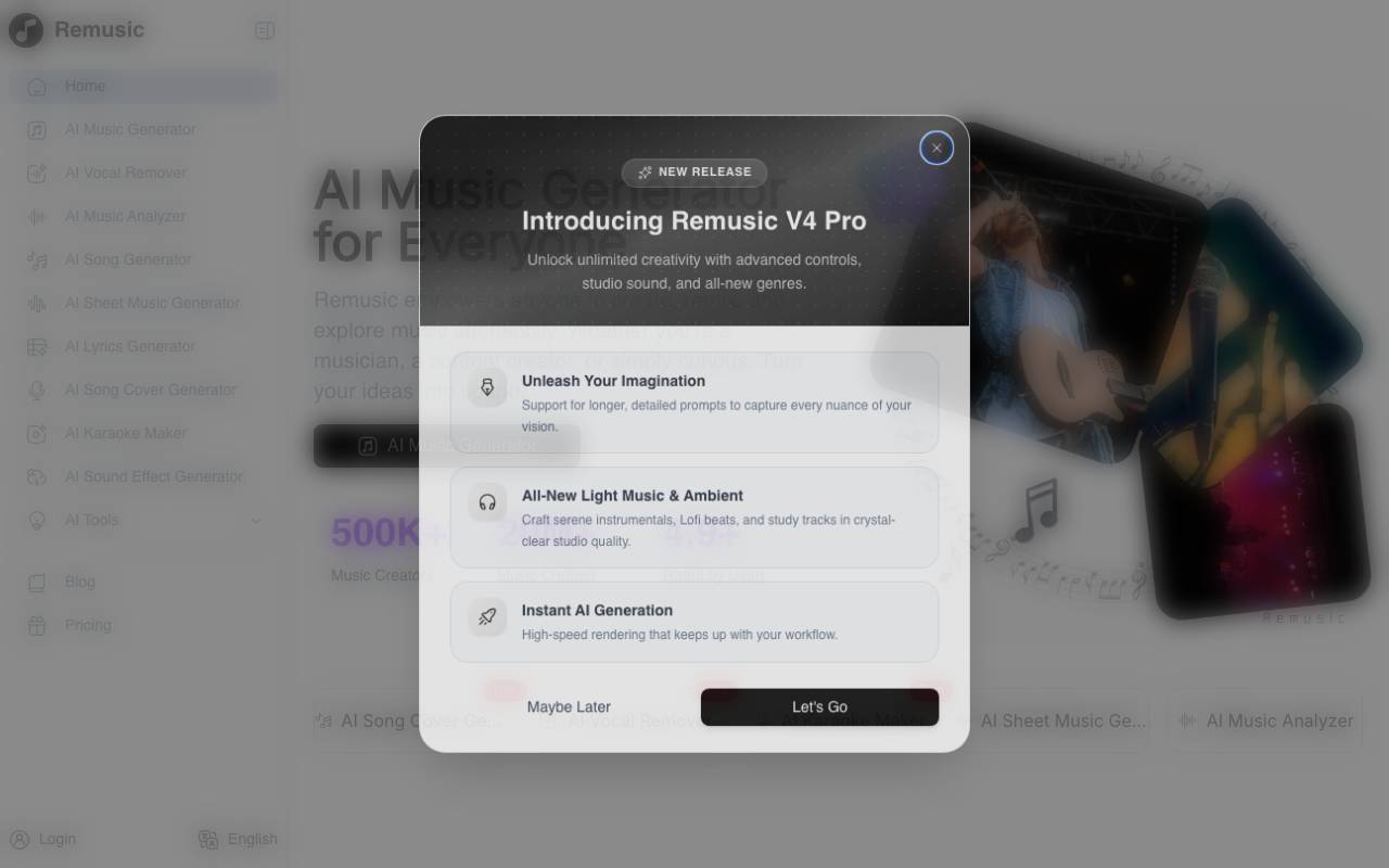 Remusic website preview