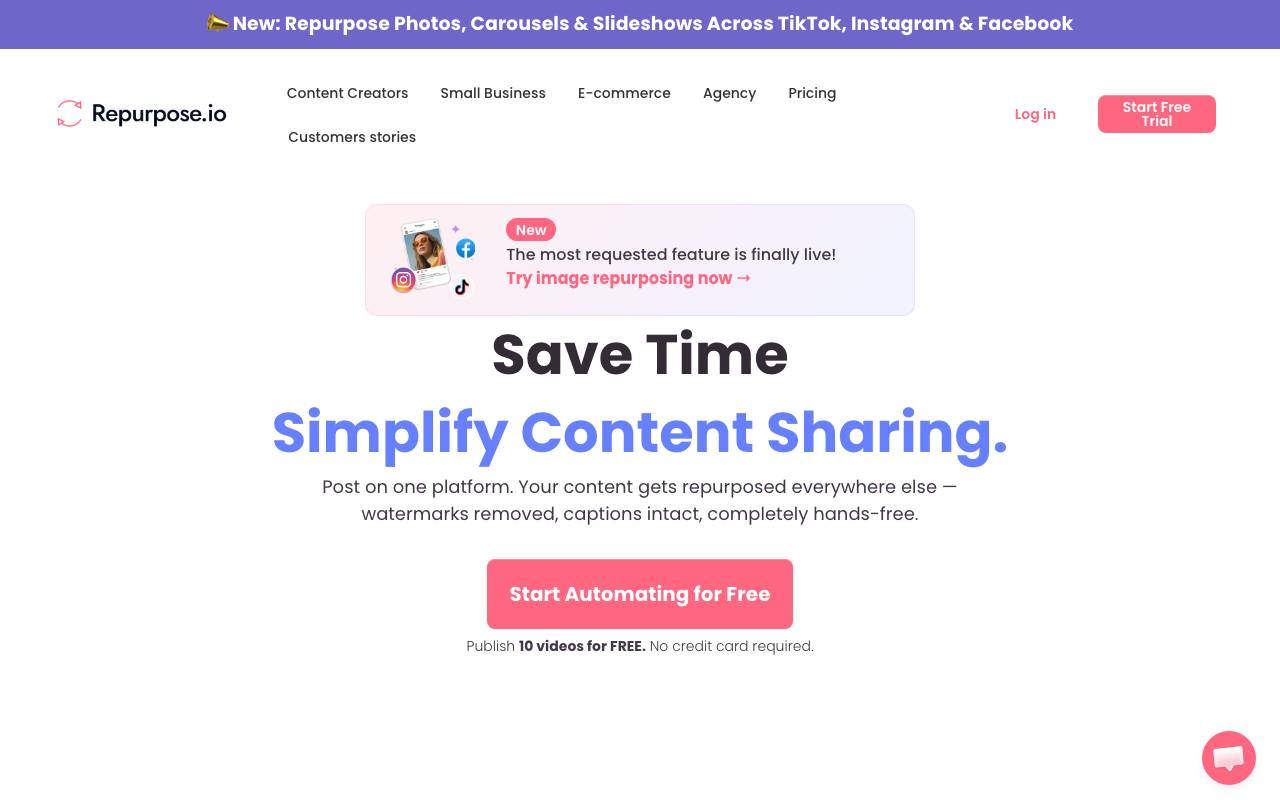 Repurpose website preview