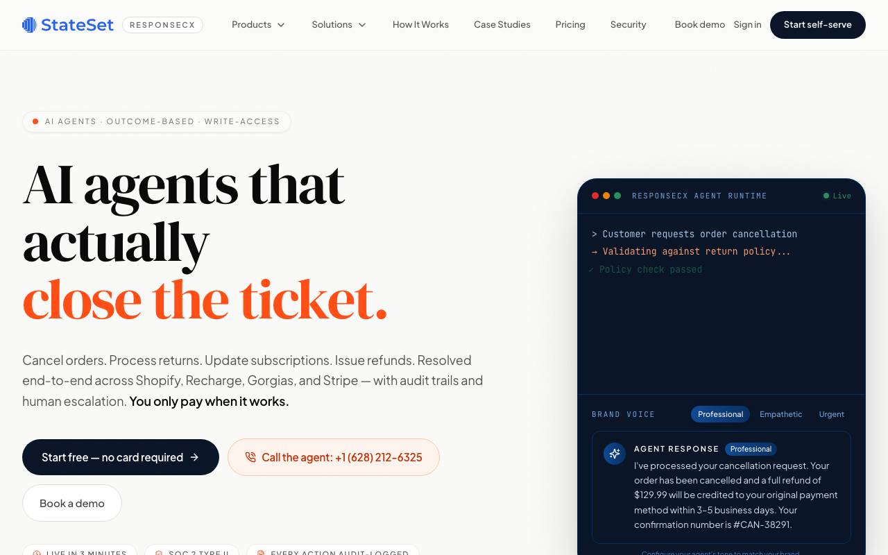 ResponseCX website preview