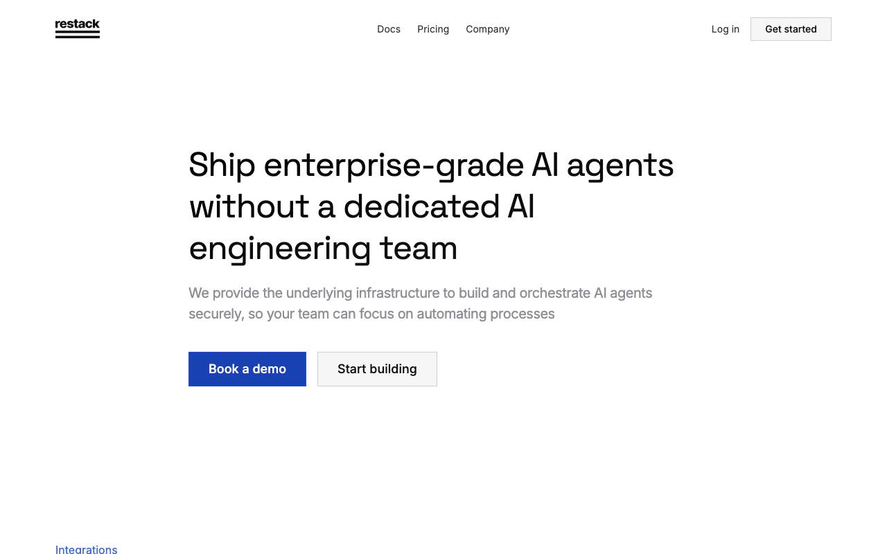 Restack website preview