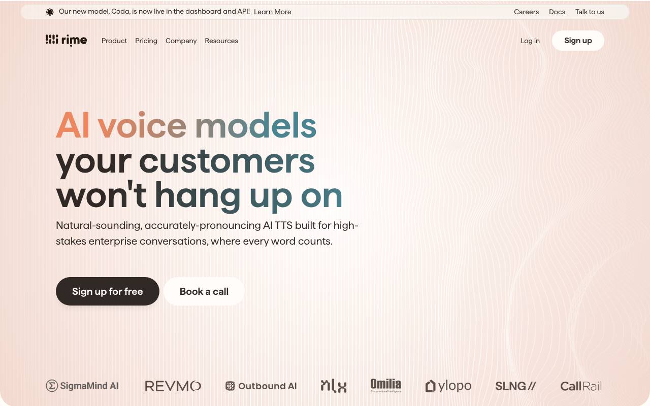 RimeAI website preview