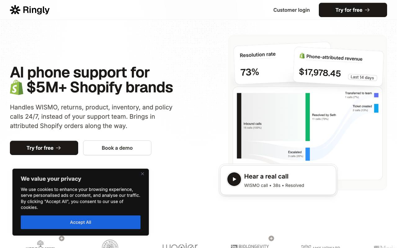 Ringly.io website preview