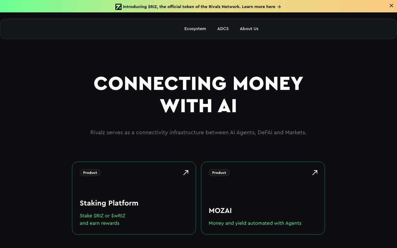 Rivalz website preview