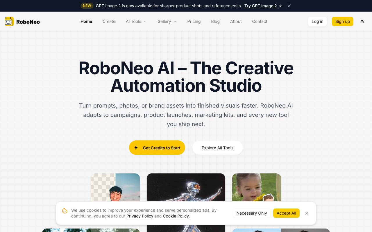 roboneo art website preview