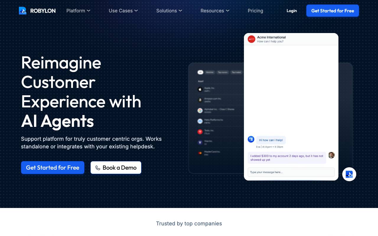 Robylon AI website preview