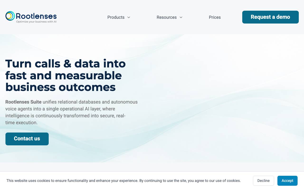 Rootlenses website preview
