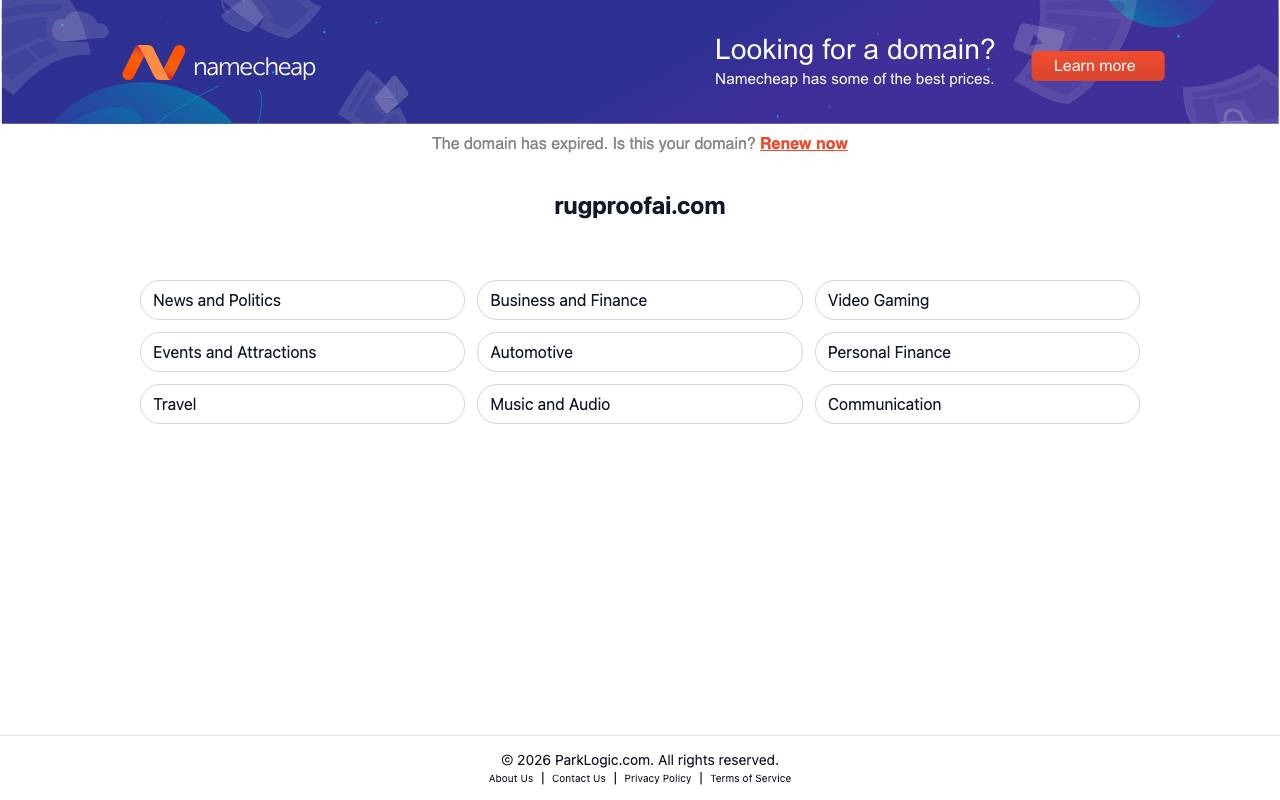Rugproof website preview