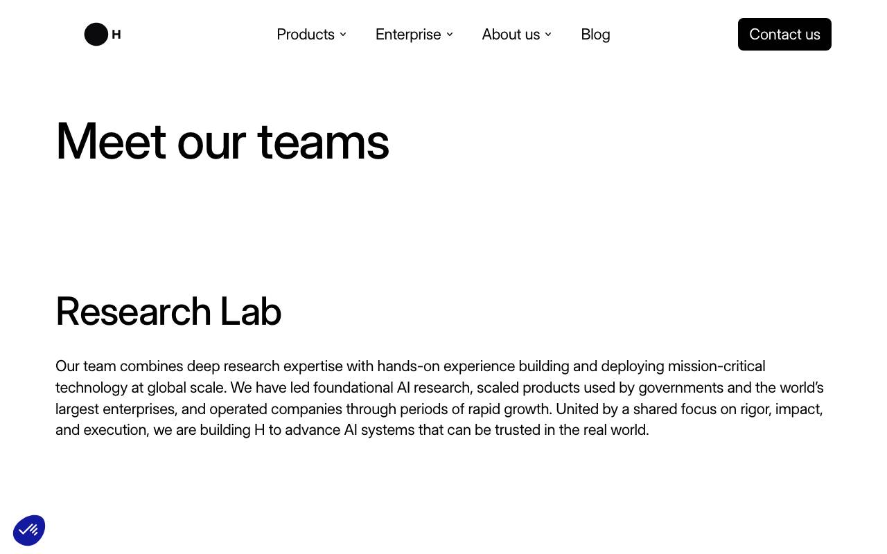 Runner H 0.1 website preview