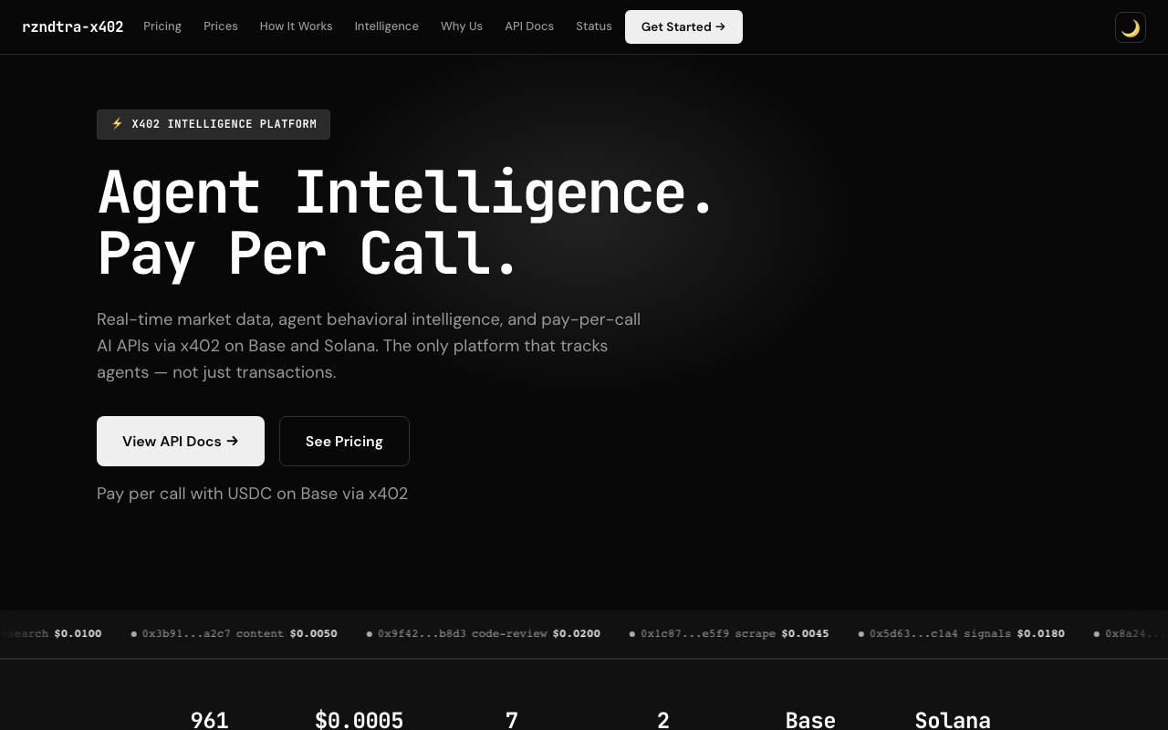 rzndtra-x402 website preview