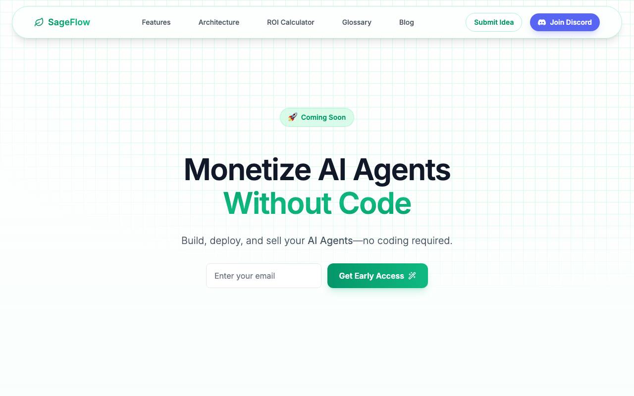 SageFlow website preview