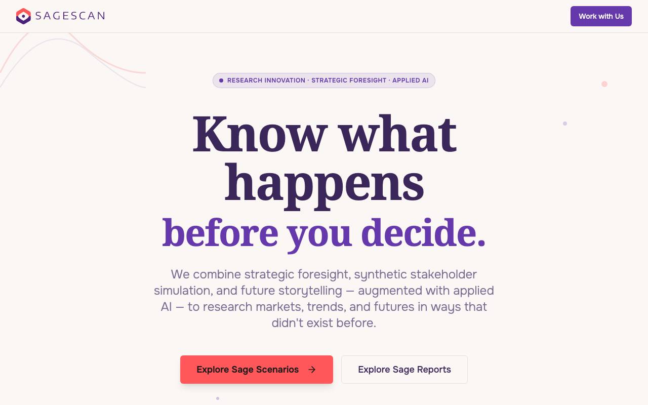 SageScan website preview