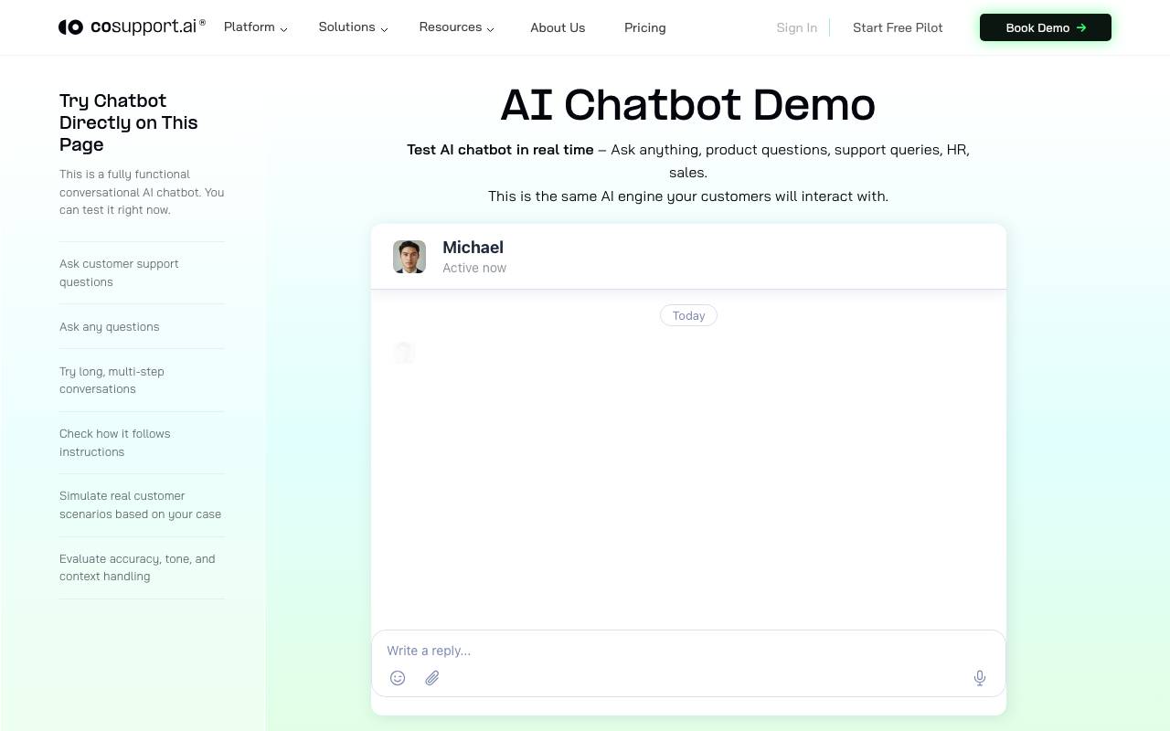 Salesman website preview