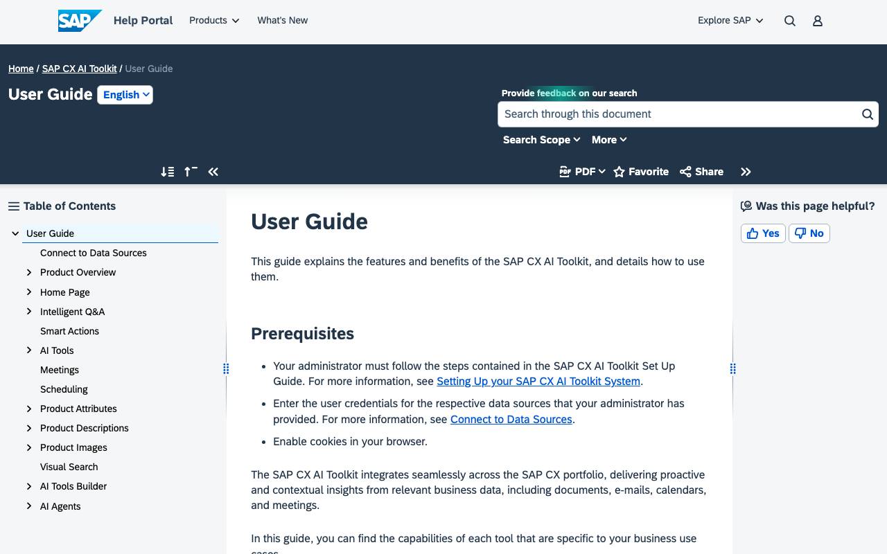 SAP Shopping Assistant website preview