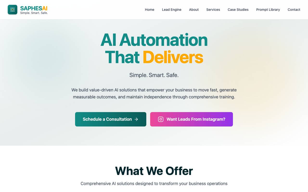 SapheSai website preview
