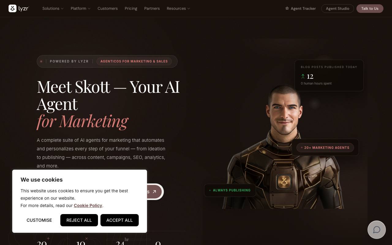 Scott by Lyzr AI website preview