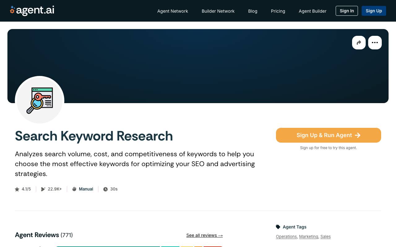 Search Keyword Research website preview