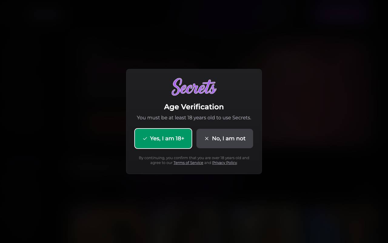 Secrets AI website preview