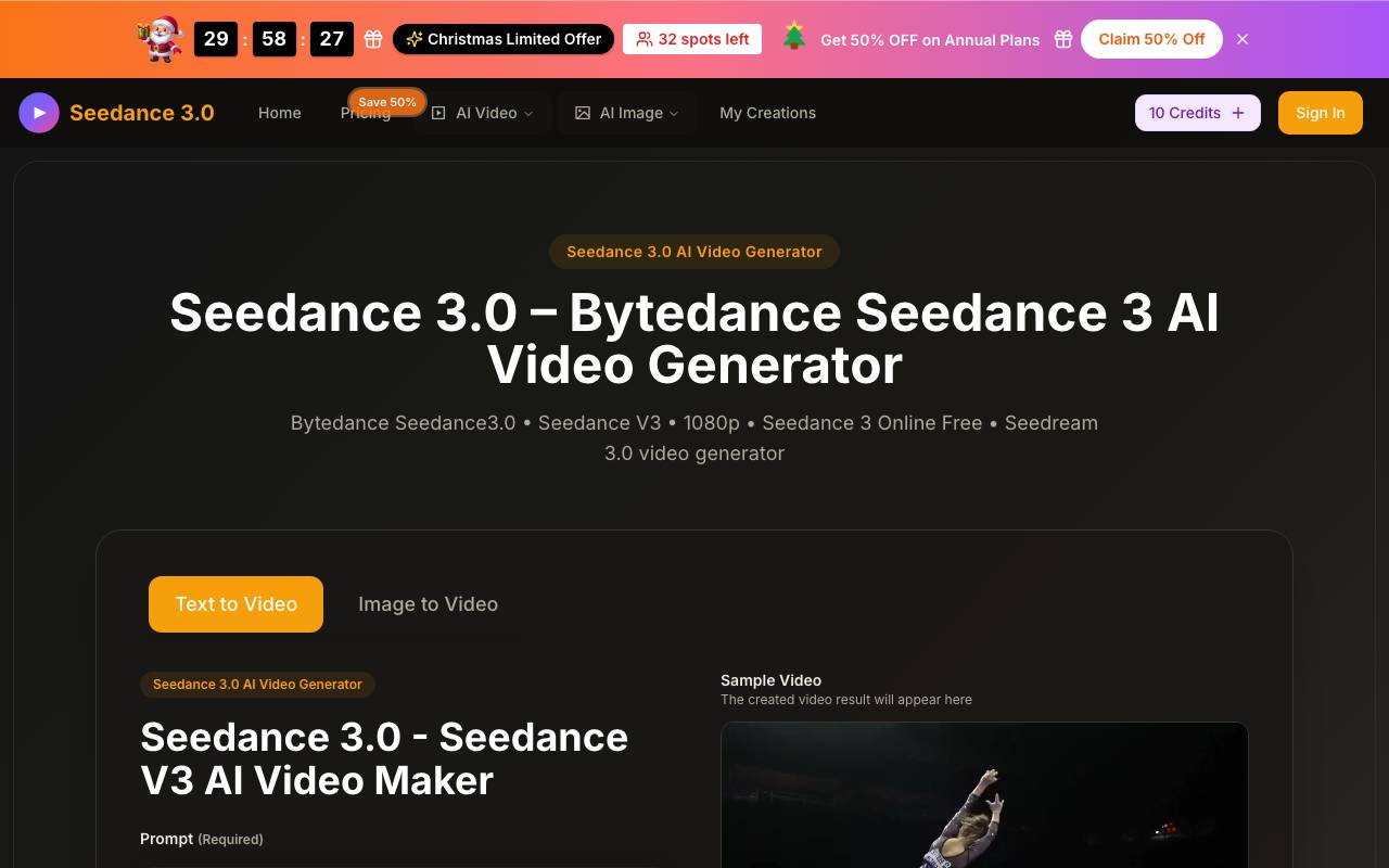 seedance 3.0 website preview