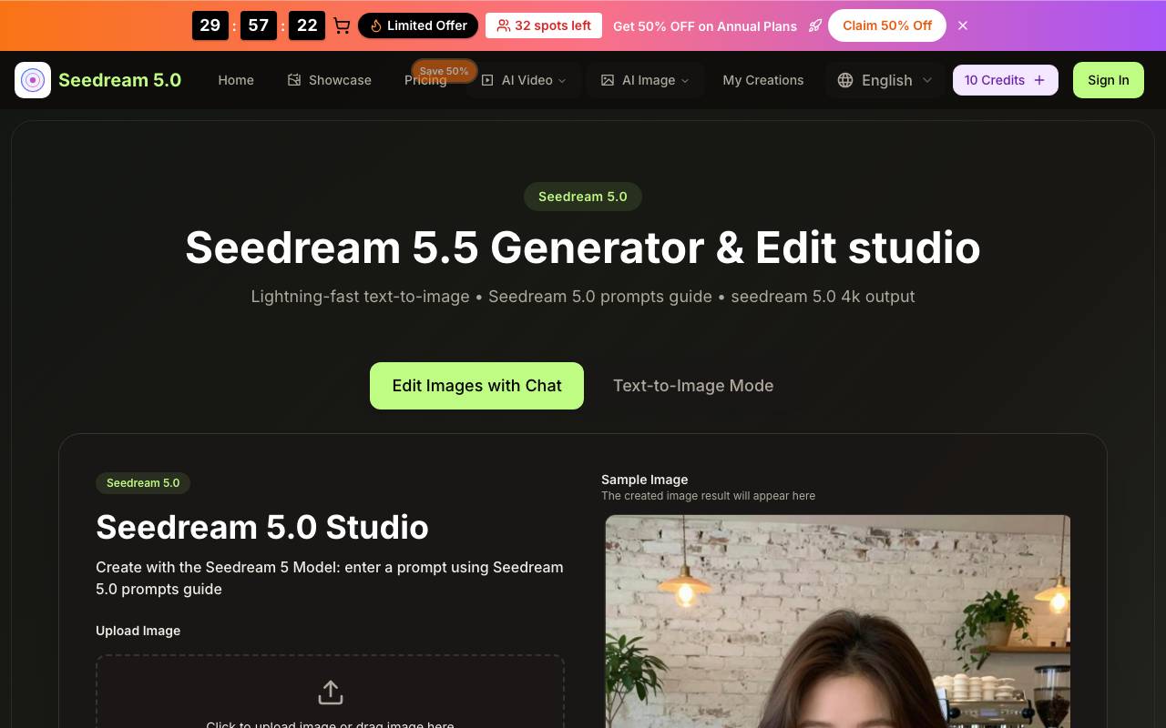 seedream 5 website preview