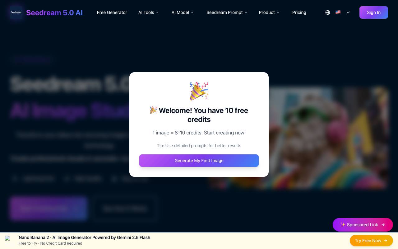seedream4.me website preview