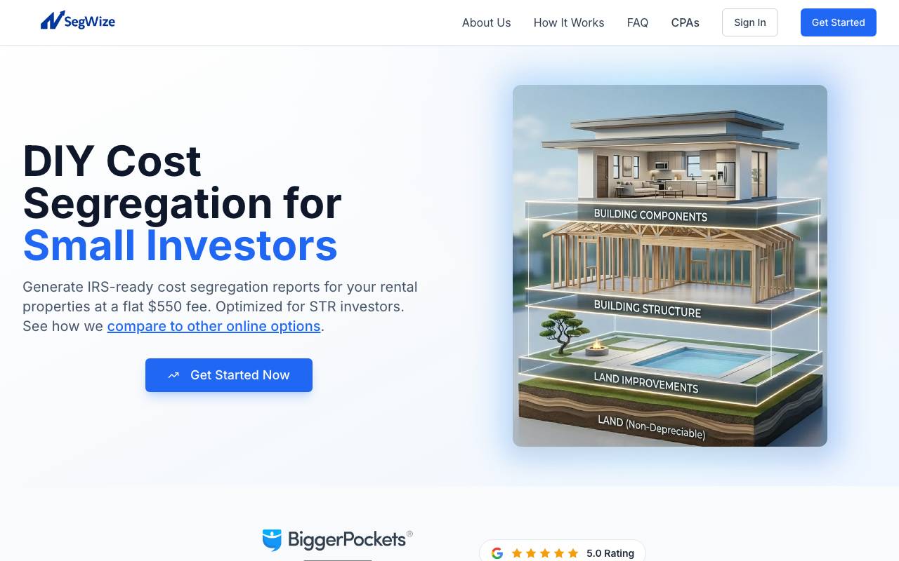 SegWize website preview
