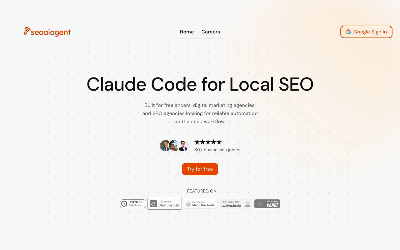 seoaiagent.ai website preview