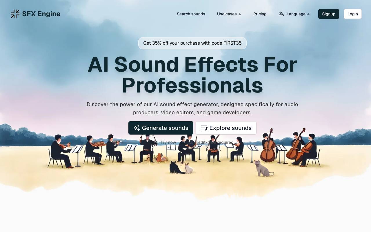 SFX Engine website preview