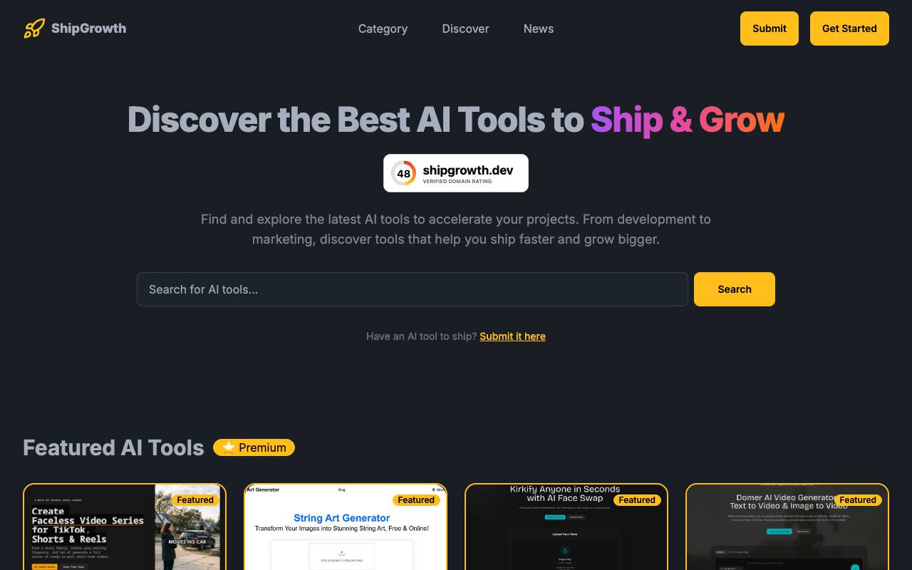 ShipGrowth website preview
