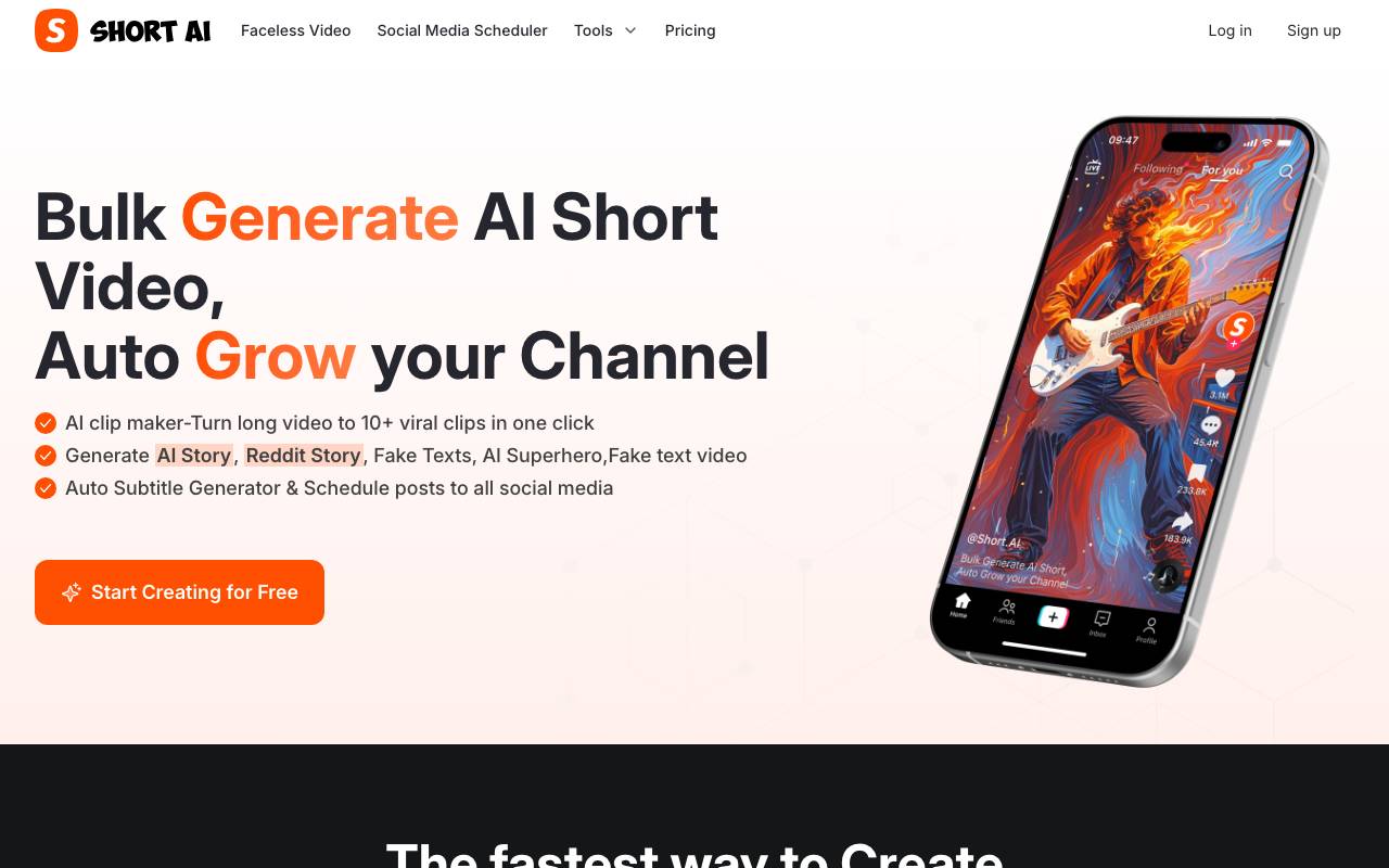 Short AI website preview