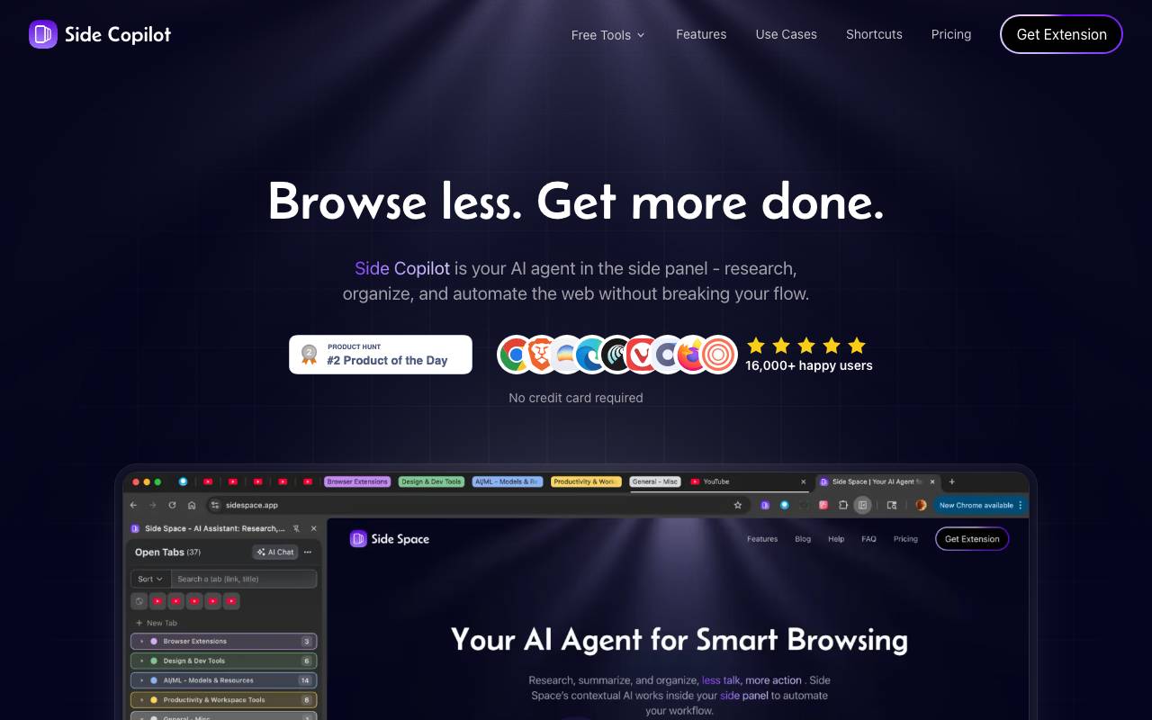 Side Space website preview
