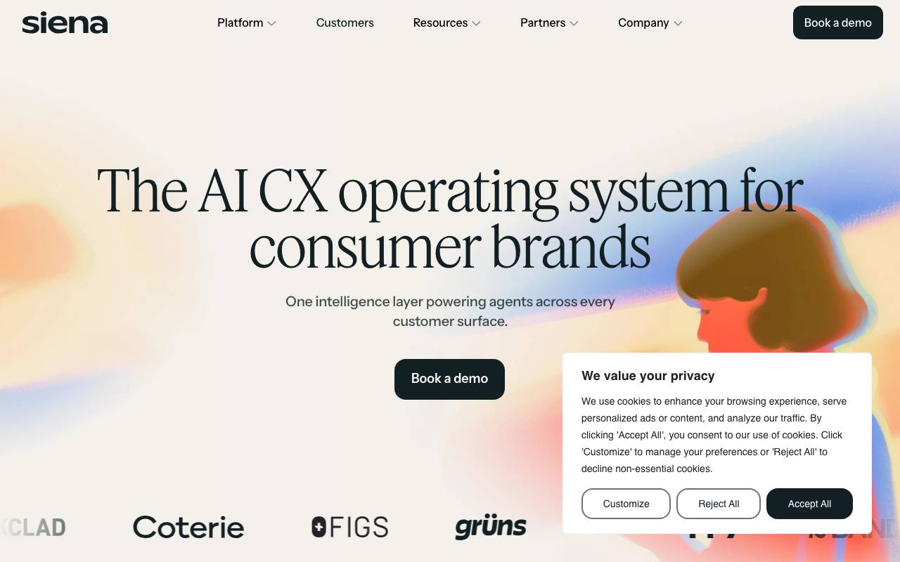 Siena AI website preview