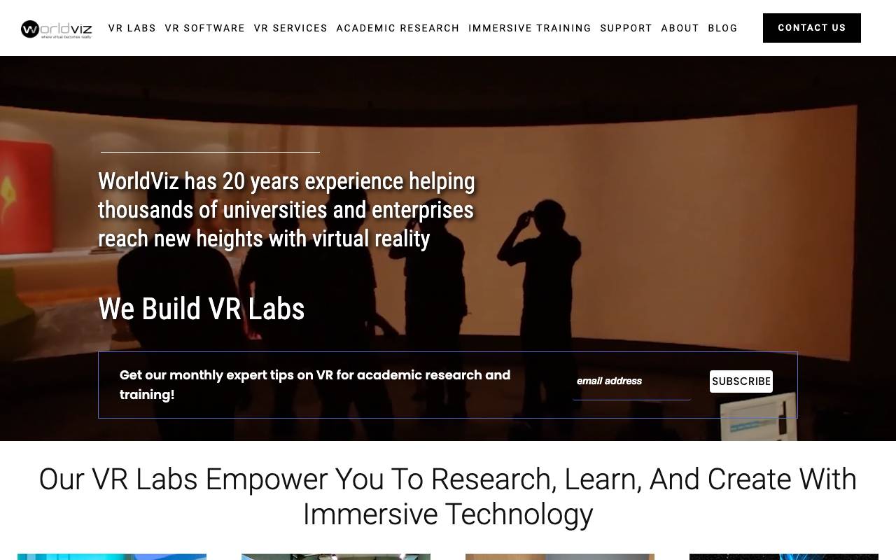 SightLab VR Pro & Vizard website preview