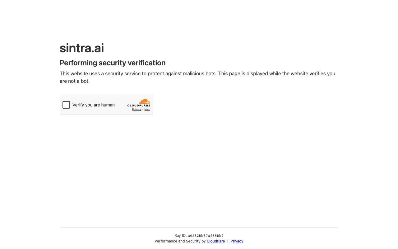 Sintra AI website preview