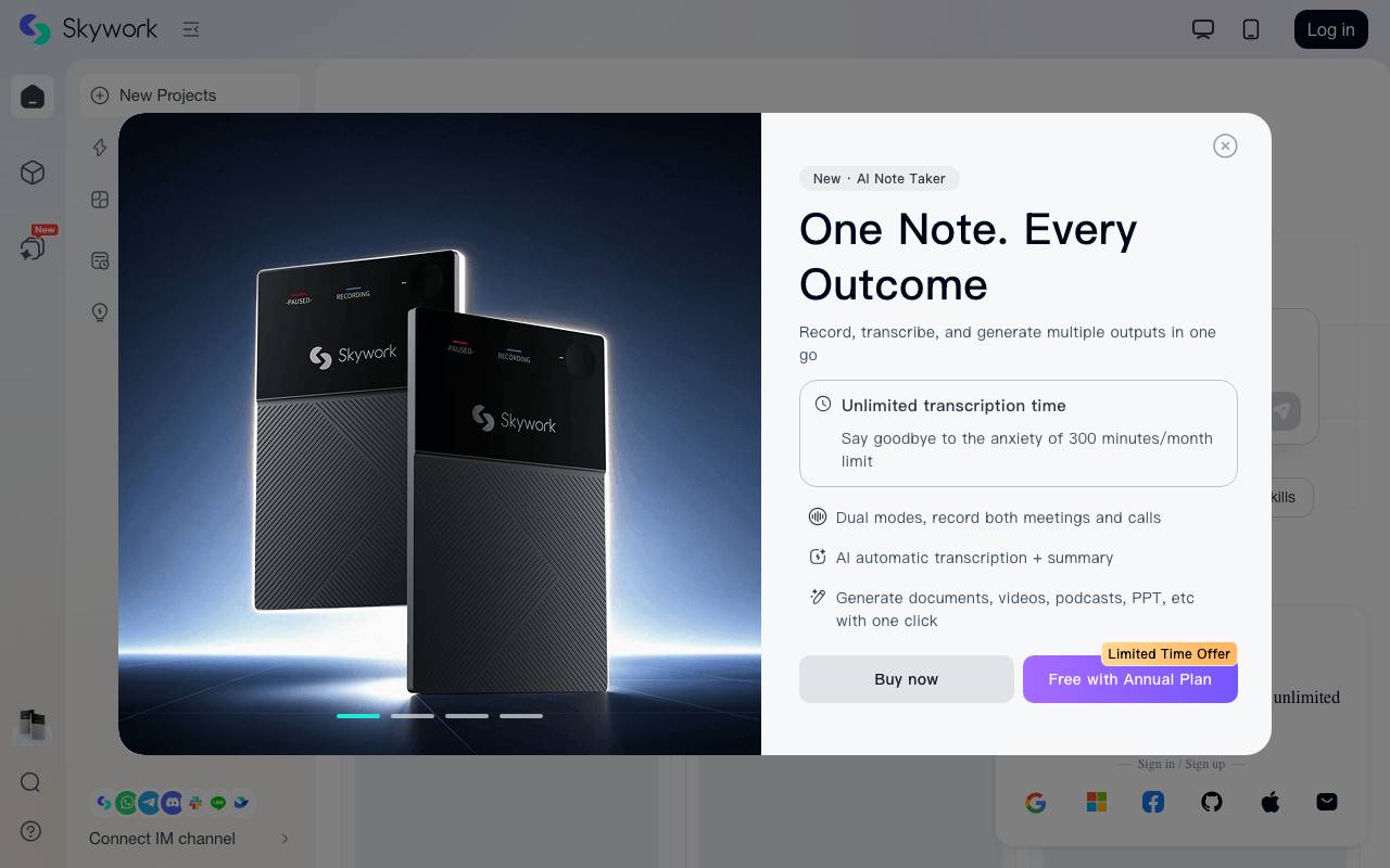 Skywork.ai website preview