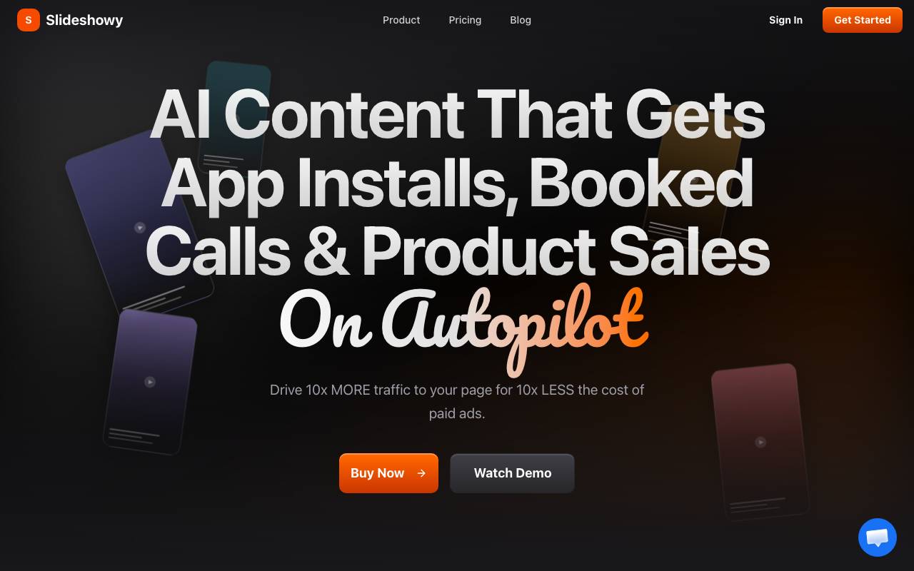 Slideshowy website preview