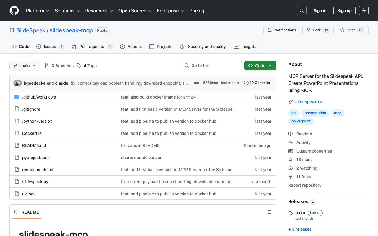 SlideSpeak website preview
