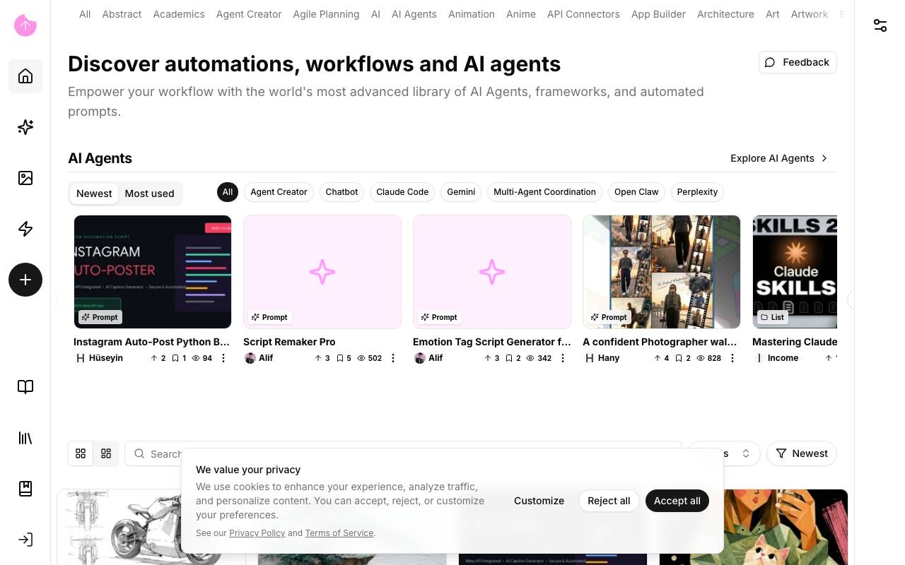 Snack Prompt website preview